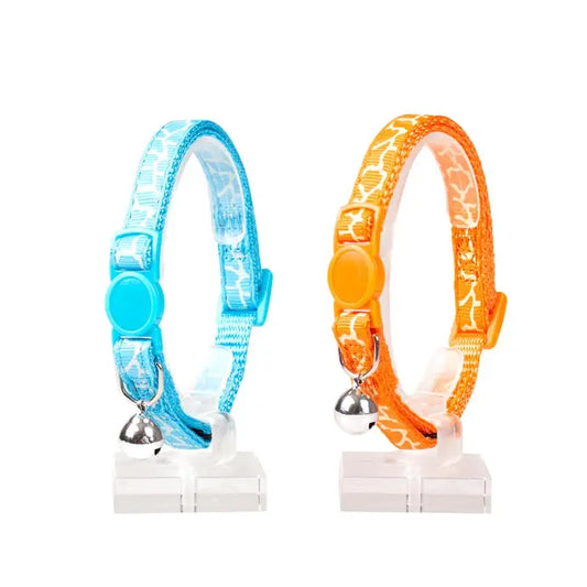 Duvo+ Cat Collar – Python Pattern – Nylon – Mixed Colors – 20–30 cm x 10 mm