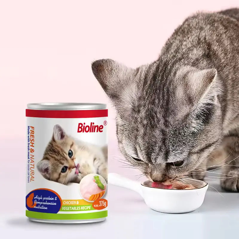 Bioline Canned Cat Food Chicken & Veg 375g