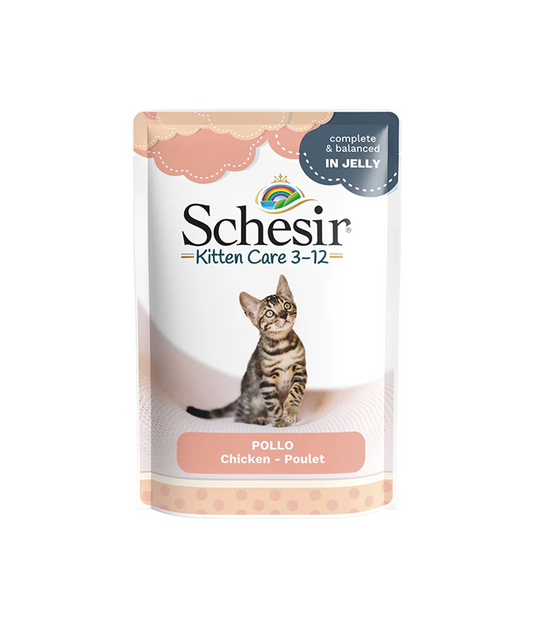 Schesir Kitten Jelly Pouch Chicken Wet Food 85G