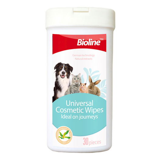 Bioline Universal Pet Wipes  30pcs Gentle Cleaning for Dogs & Cats
