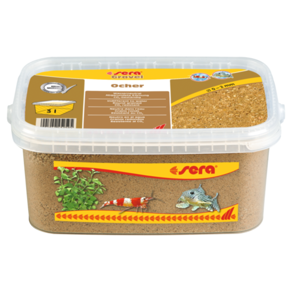 Sera Aquarium Gravel Ochre 3L – Warm-Tone Substrate for Aquariums