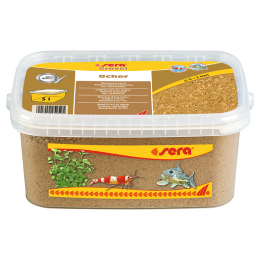 Sera Aquarium Gravel Ochre 3L – Warm-Tone Substrate for Aquariums