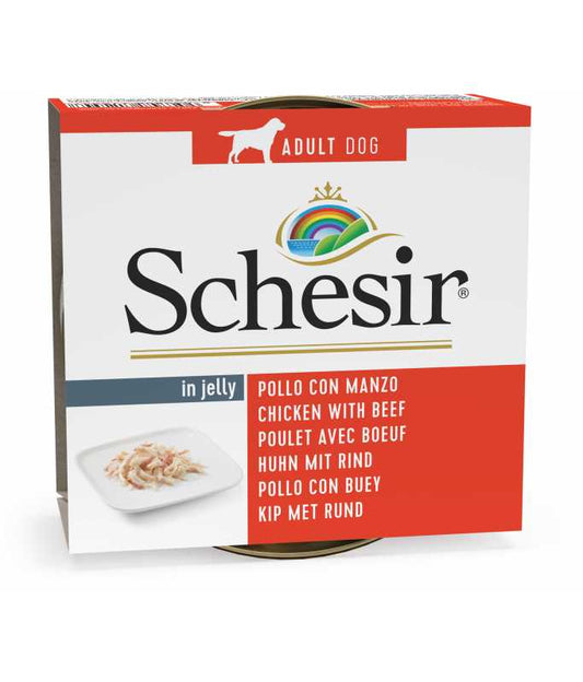 Schesir Dog Wet Food Chicken Fillets & Beef 340G