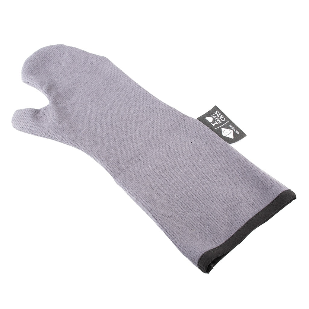 Duvo+ Amber Microfiber Care Glove – 2-Pack Pet Grooming, 35x17x2cm Grey