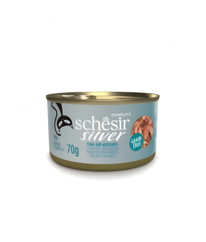 Schesir Silver Senior Cat Wholefood Tuna & Mackerel 70G