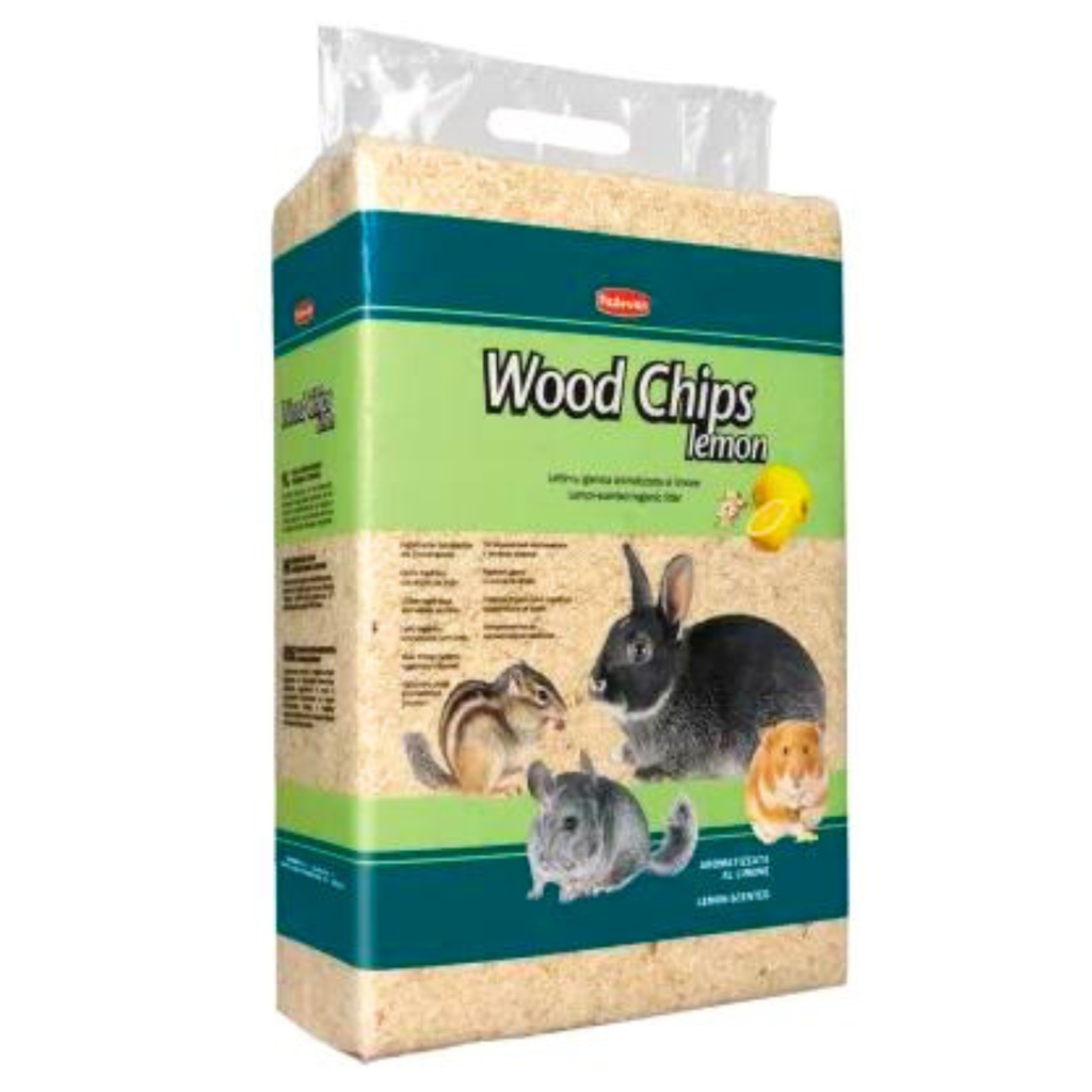 Padovan Wood Chips Lemon Scent – 56L/4kg Eco Bedding Pack