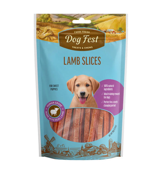 Dog Fest Lamb Slices for Puppies - 90g (3.17 oz)