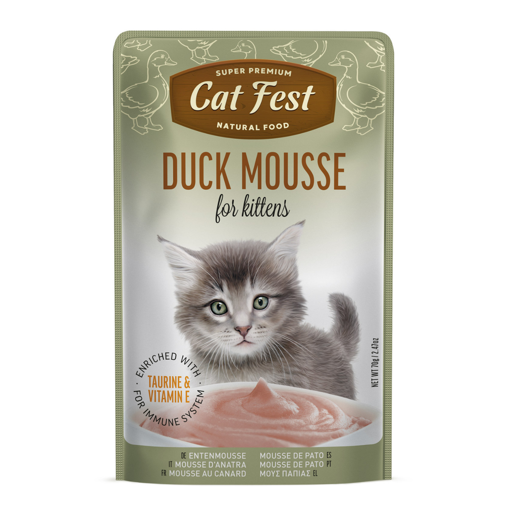 Cat Fest Duck Mousse for Kittens – 70g Soft Wet Cat Food