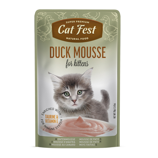 Cat Fest Duck Mousse for Kittens – 70g Soft Wet Cat Food