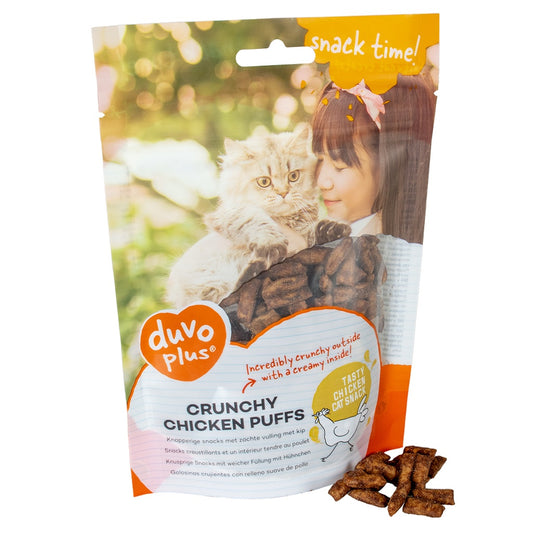 Duvo+ Crunchy Chicken Puffs for Cats – 50g Protein Treats