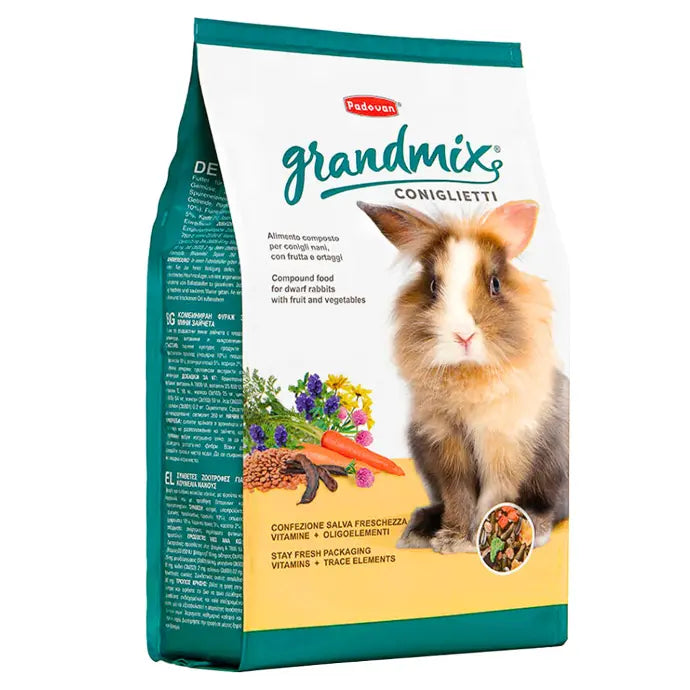 Padovan GrandMix Rabbit Food – 3kg Complete Bunny Mix