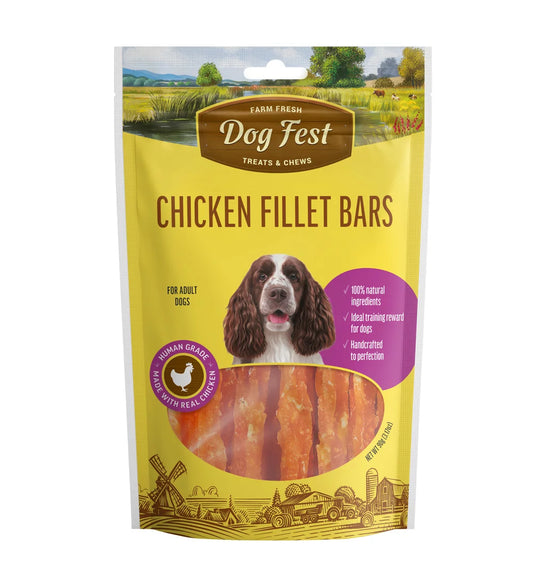 Dog Fest Chicken Fillet Bars for Adult Dogs - 90g (3.17 oz)