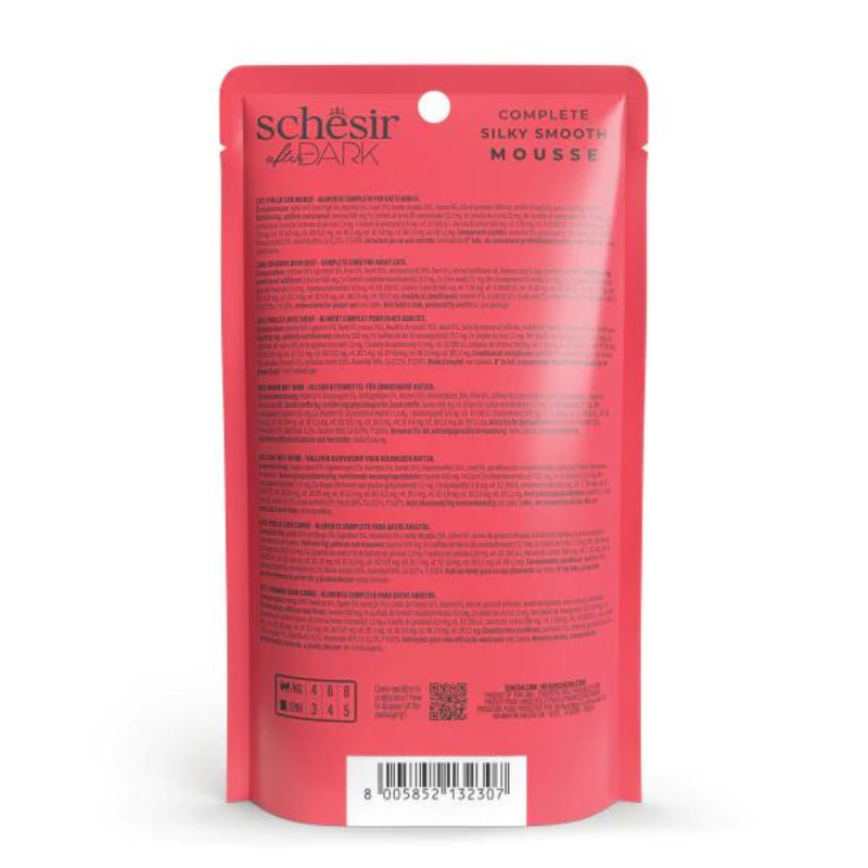 Schesir Velvet Mousse Chicken & Beef Wet Cat food 80G