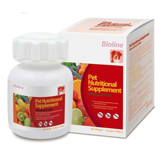 Bioline Dog Supplement Microelement Tablets 160 Count for Daily Health