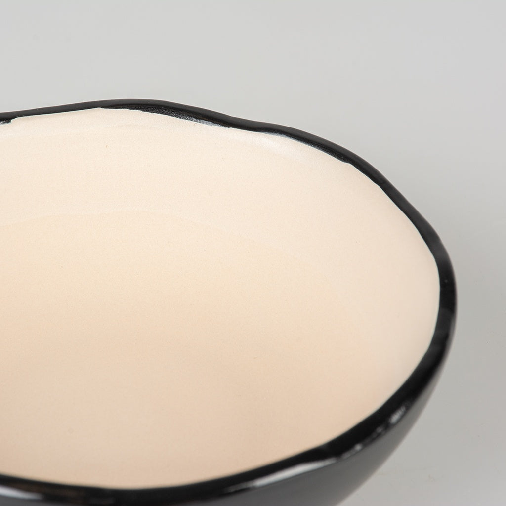 Duvo+ Feeding Bowl Stone Organic S – 200ml Black/White