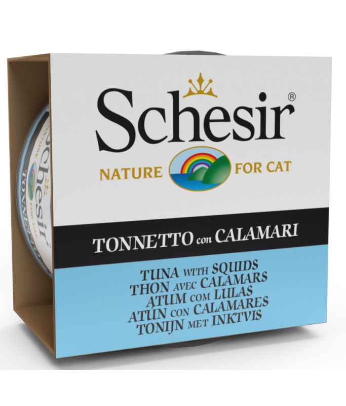 Schesir Cat Wet Food – Tuna & Squids 85G