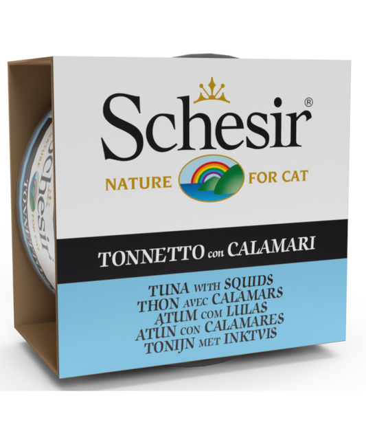 Schesir Cat Wet Food – Tuna & Squids 85G