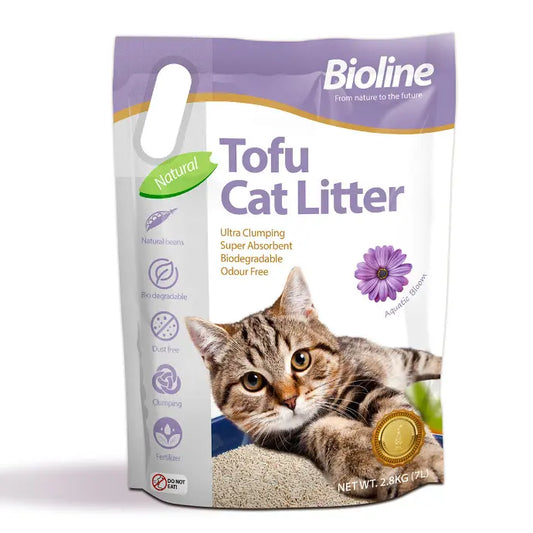 Bioline Tofu Cat Litter 7L  Aquatic Bloom Fragrance, Low Dust
