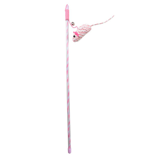 Duvo+ Catchy Cat Teaser Rod – Paper Mouse Pink, 47x15x4cm