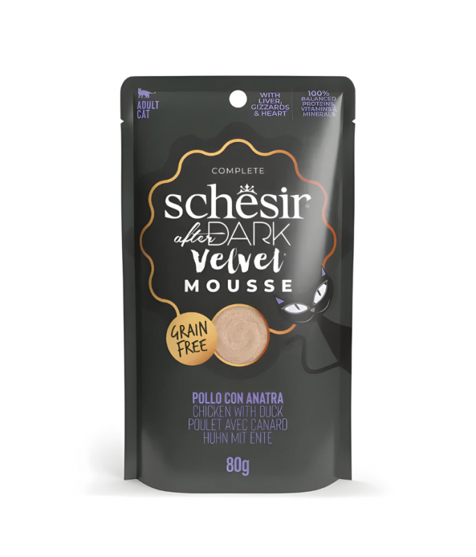 Schesir Velvet Mousse Chicken & Duck Wet Cat food 80G