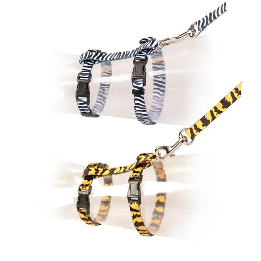 Duvo+ Big Cat Walking Set – Zoo Pattern, 30–50cm, 12mm x 125cm