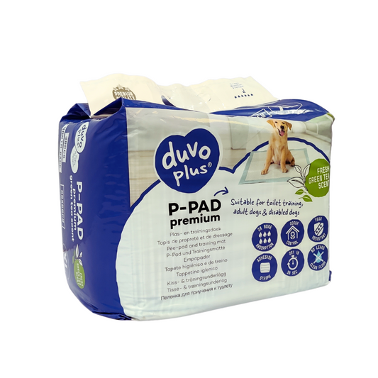 Duvo+ Pet Pads Premium XL – 60x60cm, Green Tea Scent, 30pcs