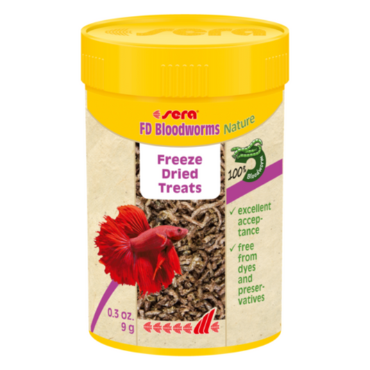 Sera FD Bloodworms 100ML – 9G Freeze-Dried Fish Treats