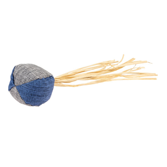 Duvo+ Eco Navy Catnip Ball Toy – 20cm Multicolour