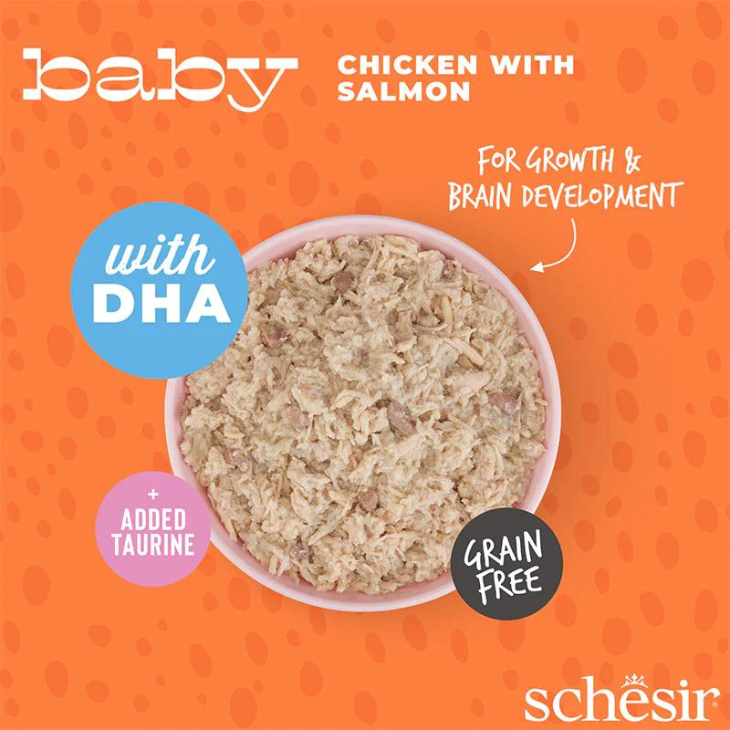 Schesir Baby Kitten Chicken & Salmon Wet food 70G