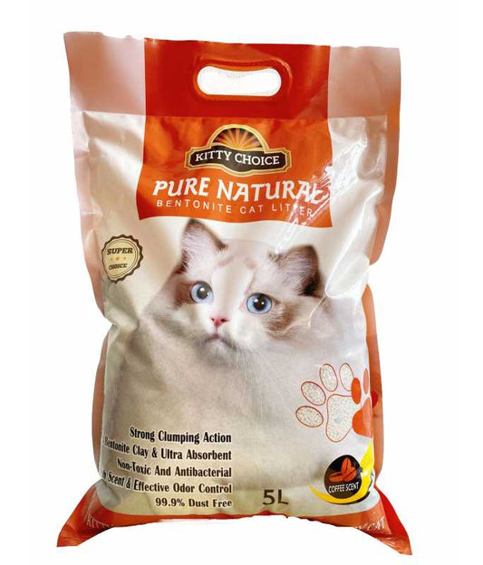 Kitty Choice Bentonite Cat Litter Coffee Scent – 5L (5Kg)