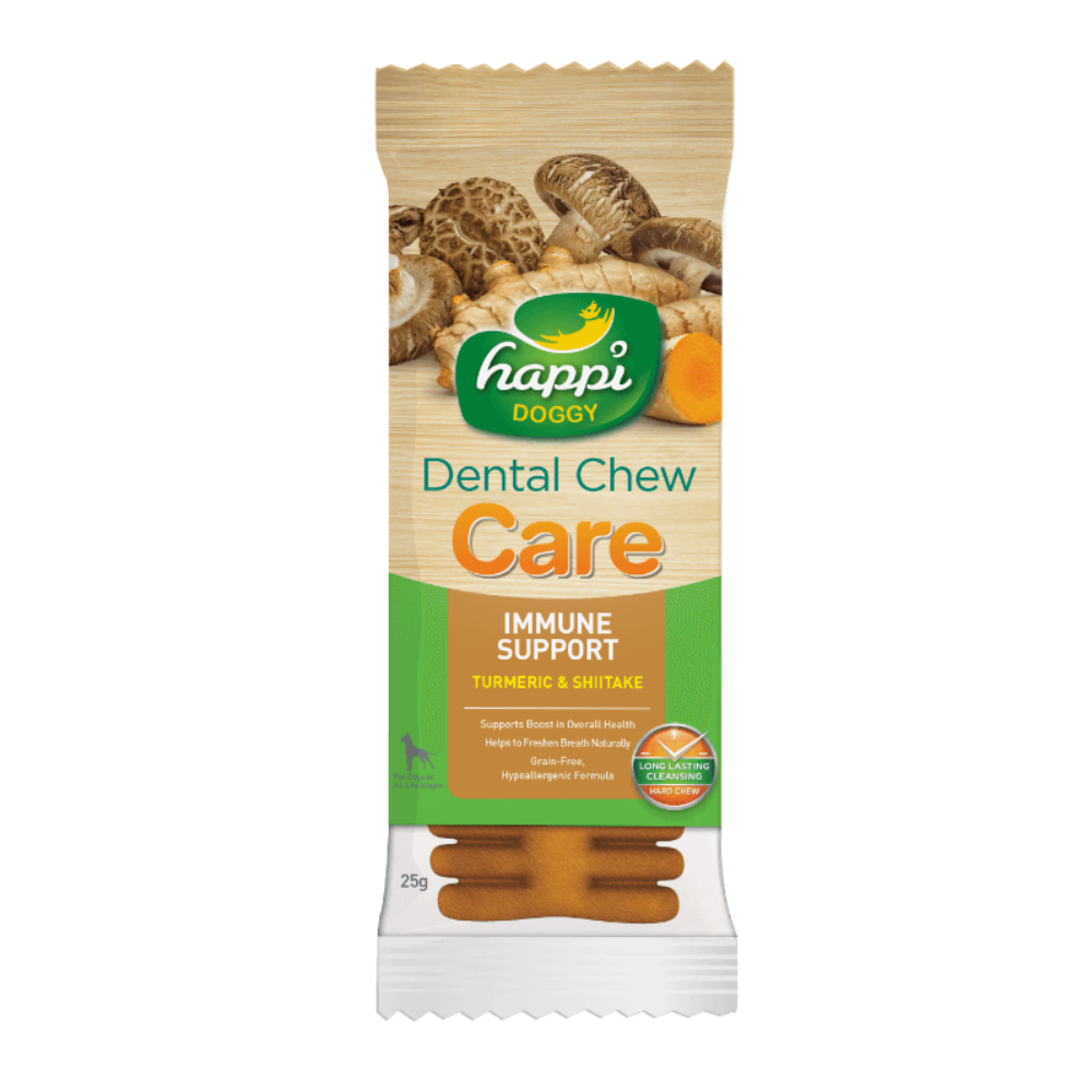 Happi Doggy Dental Chew Care – Immune Support (4") Display Box of 50