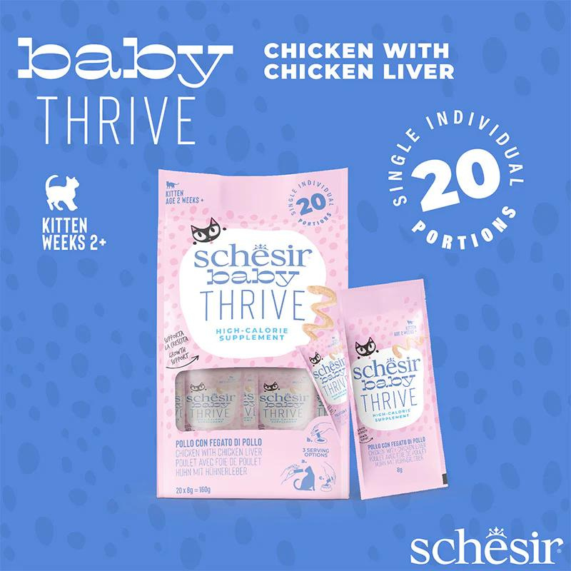 Schesir Baby Thrive Mousse Kitten Chicken Wet food 20X8G
