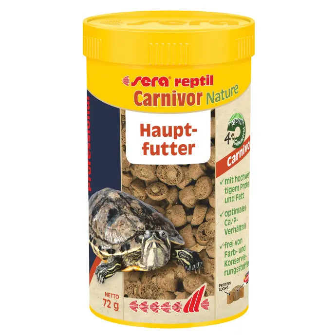 Sera Reptile Carnivor Nature Food – 250ml Floating Pellets
