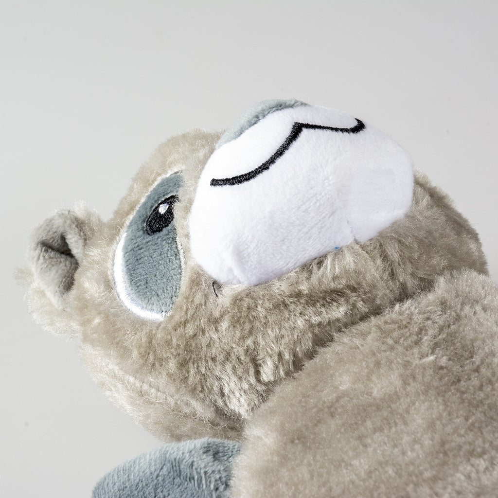 Duvo+ Plush Raccoon Mega Squeaky Dog Toy – 38x21x10cm, Grey