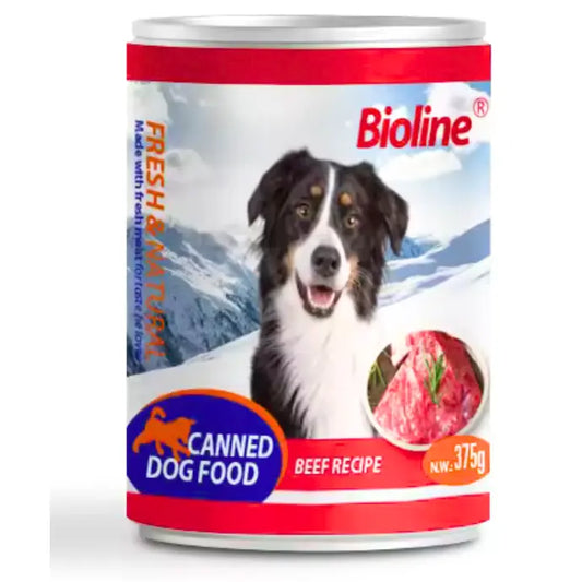 Bioline Canned Dog Food Beef Flavor 375g