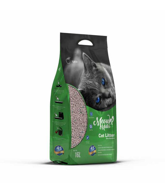 Meow Mates Bentonite Cat Litter – Apple Scent (16L / 10kg)