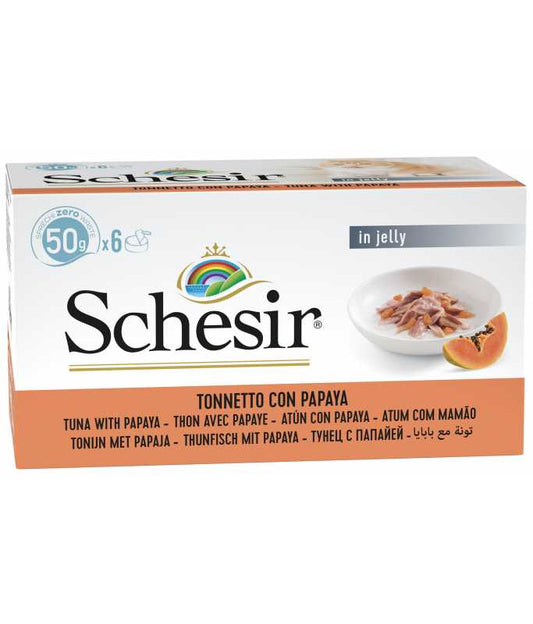Schesir Cat Can Multipack Tuna with Papaya 6X50G