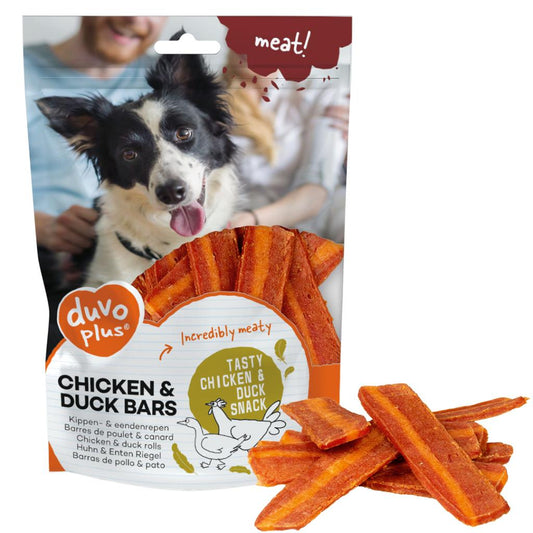Duvo+ Meat! Chicken & Duck Bars Dog Treats – 100g (9pcs)