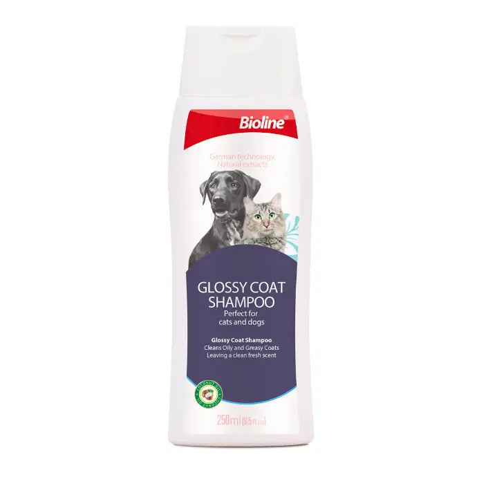 Bioline Glossy Coat Shampoo  250ml for Dogs & Cats Shine Care