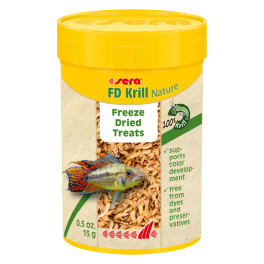Sera FD Krill 100ML – 15G Freeze-Dried Treats for Carnivorous Fish