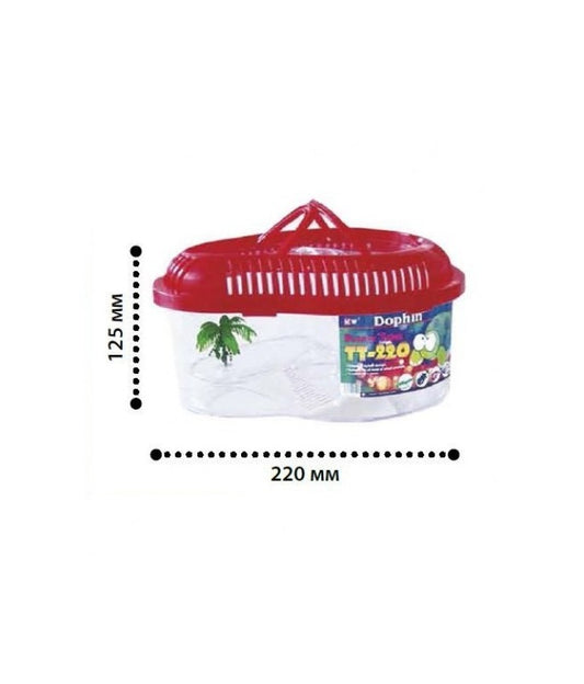 KW Zone Turtle Tank with Cover – Compact Habitat (22 x 12.5cm)