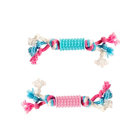 Duvo+ Puppy TPR Stick Dog Toy with Nylon Rope – 20cm