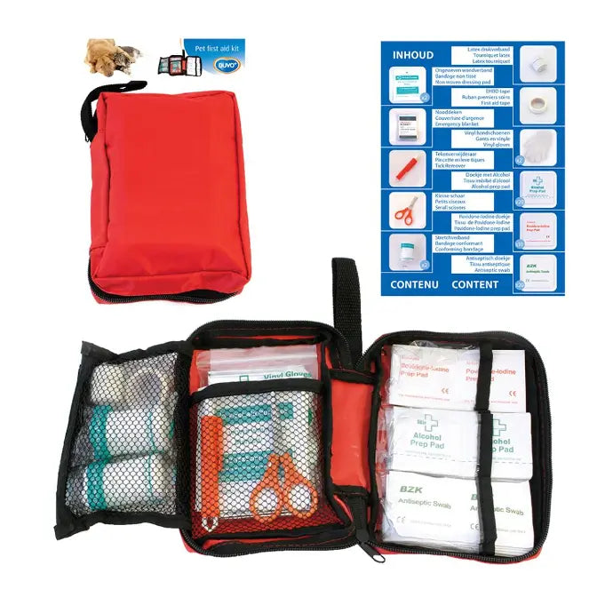 Duvo+ Pet First Aid Kit – 61pcs Compact Emergency Kit 12x15.5x5cm