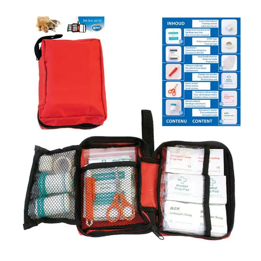 Duvo+ Pet First Aid Kit – 61pcs Compact Emergency Kit 12x15.5x5cm