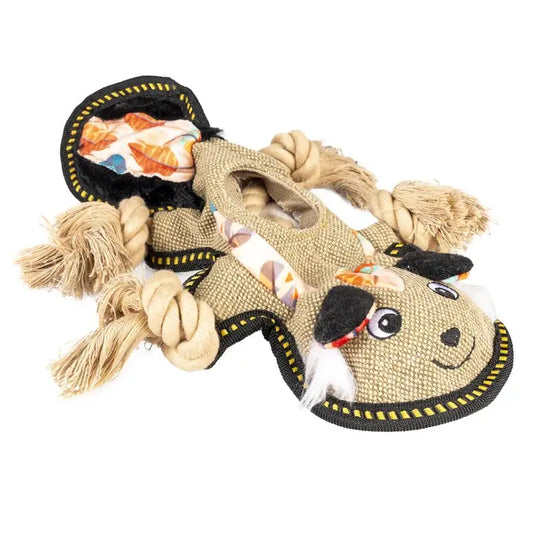 Duvo+ Canvas Skunk Dog Toy – 34x23x5cm Brown Tough Chew