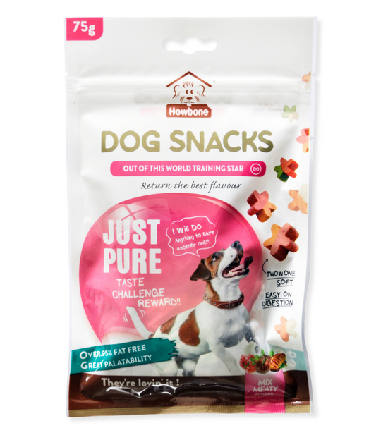 Howbone Training Star Dog Snack – Mixed Meaty Flavor, 75g