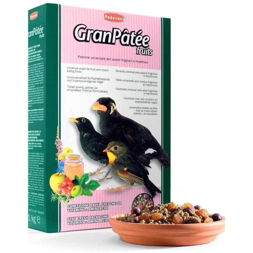 Padovan GranPatee Fruits – 1kg Soft Egg Food for Birds