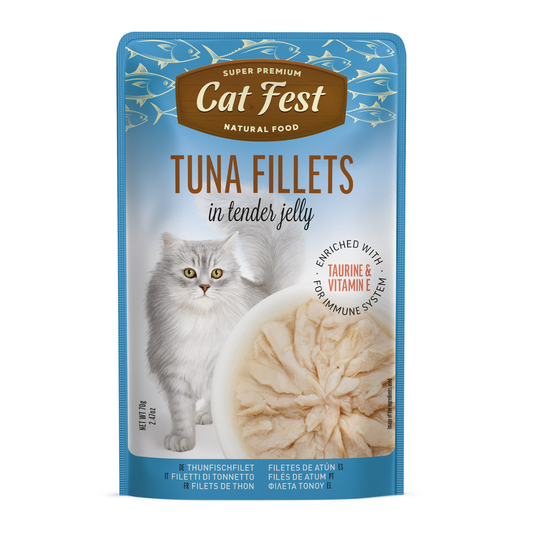 Cat Fest Tuna Fillets in Jelly – 70g Premium Wet Cat Food