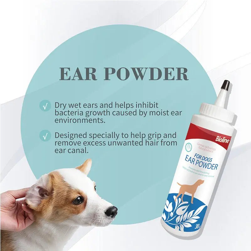 Bioline Ear Powder for Dogs 30g Ear Freshening Powder for Dogs