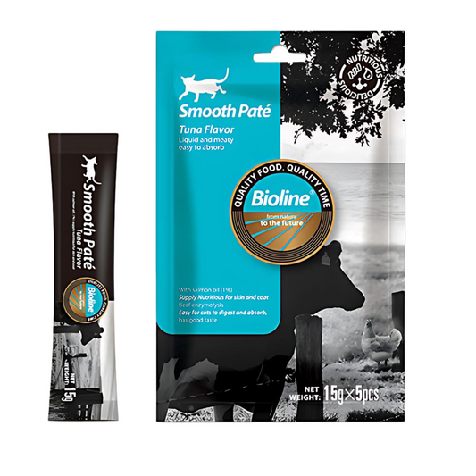 Bioline Natural Feast Smooth Pate Tuna Flavor (15g x 5ps) Cat Treat Pack